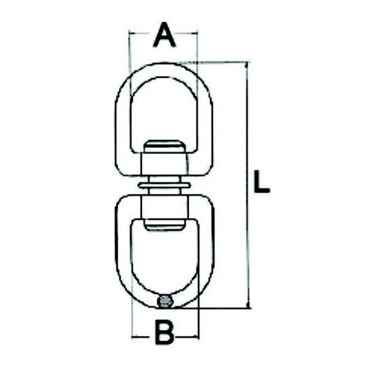 Cast Iron Chain Swivel - L 65mm - AMAIreland - 
