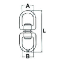 Cast Iron Chain Swivel - 20MM x 20MM