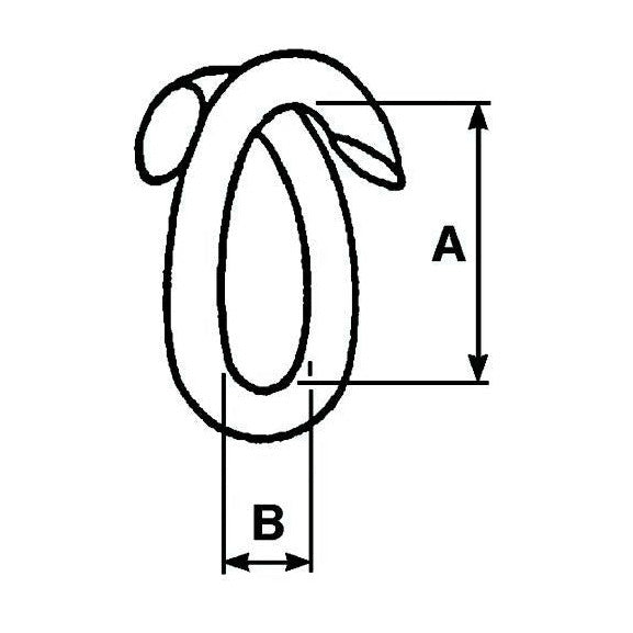 Chain Repair Lap/Split Link - Galvanised - Ø 6mm - AMAIreland - 