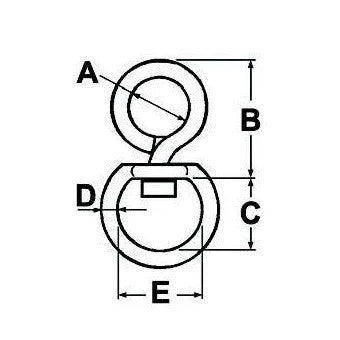 Chain Swivel - Galvanised - Thickness 8mm - AMAIreland - 