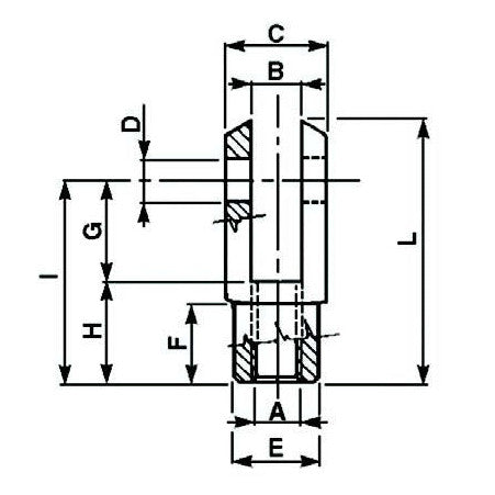 Clevis 2 Leg - M10 x 72mm - AMAIreland - 