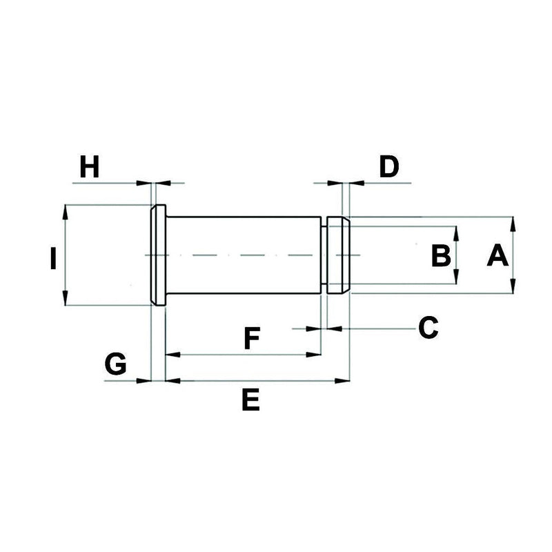 Clevis Pin with Groove - 12mm - AMAIreland - 