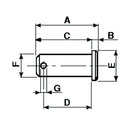 Clevis Pin With Hole - 22mm - AMAIreland - 