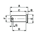 Clevis Pin With Hole - 27mm - AMAIreland - 