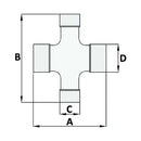 Cross Unit for Wide Angle Shaft - CAT 6
