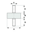 Mounting Bush (Male - Male) M8 Thread