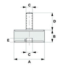 Mounting Bush (Male - Female) M10 Thread