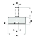 Mounting Bush (Male - Female) M8 Thread