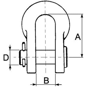 "D" Shackle with Pin - 1/2" - AMAIreland - 