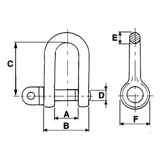 Dee Shackle - 3/8" - 10mm - AMAIreland - 
