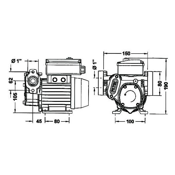 Diesel Self Priming Rotary Electric Vane Pump - AMAIreland - 