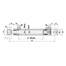 Double Acting Hydraulic Cylinder with Ends - OD: 90mm