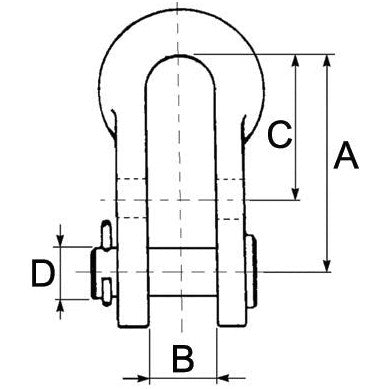 Double Hole "D" Shackles with Pin - AMAIreland - 
