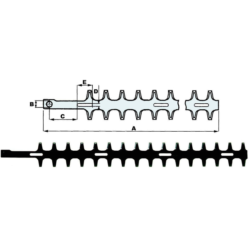 Double Sided Lower Blade for 30" Hedgetrimmer - Length 793mm - AMAIreland - 