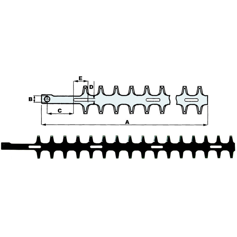 Double Sided Upper Blade for 30" Hedgetrimmer - Length 782mm - AMAIreland - 