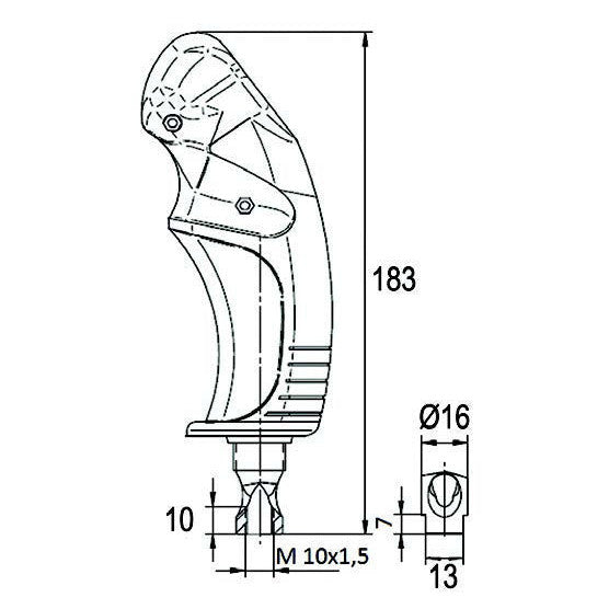 Ergonomic Handle for Electric Spool Valve - 2 Button - AMAIreland - 
