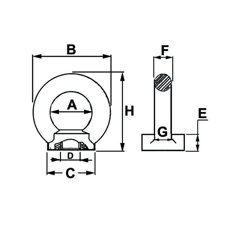 Eyebolt with Female Thread - M8 - AMAIreland - 