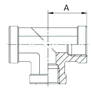 Fixed Tee Piece - Female 1/4" - AMAIreland - 