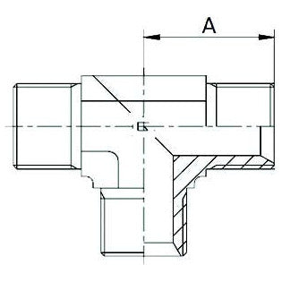 Fixed Tee Piece - Male - 1/4" - AMAIreland - 