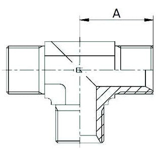 Fixed Tee Piece - Male - 3/8" - AMAIreland - 
