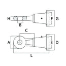 Flanged Swivel Hitch Eye M16 - AMAIreland - 