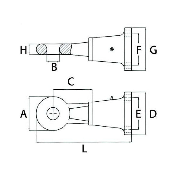 Flanged Swivel Hitch Eye M16 - AMAIreland - 