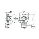 GK..DO Series Weldable Rod End - ID 25mm
