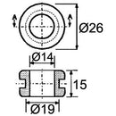 Grommet for Window Glass -  Outer ø 26mm - Hole ø 14mm - AMAIreland - 