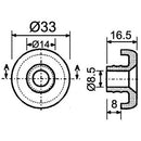 Grommet for Window Glass - Outer ø 33mm - Hole ø 14mm - AMAIreland - 