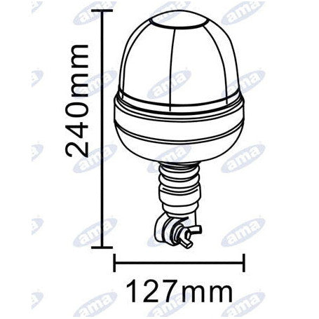 Halogen Rotating Flexible Pole Beacon - AMAIreland - 