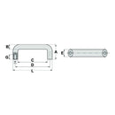 Handle with Female Thread M8 - Length 132mm - AMAIreland - 