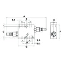 High Pressure Cross Over Valve - 1/2" BSP