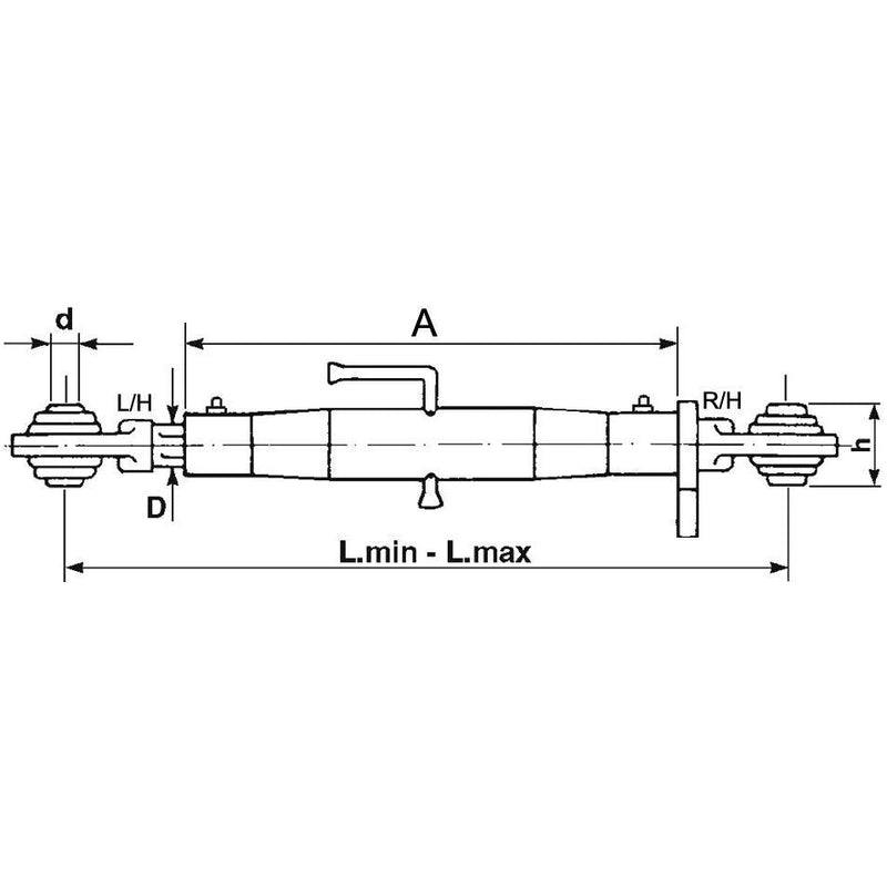 High Quality Top Link CAT 2-2 - L max 810mm - AMAIreland - 