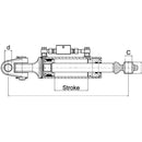 Hydraulic Top Link - CAT 2-2 - L max 860mm - AMAIreland - 