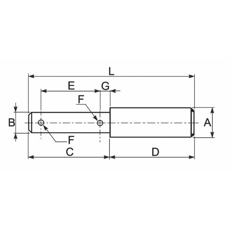 Implement Pin - L 180mm x W 25mm - AMAIreland - 