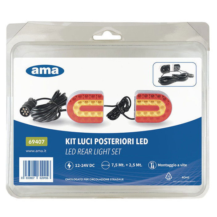 LED Bolt on Light Kit - 7.5mt Cable - AMAIreland - 