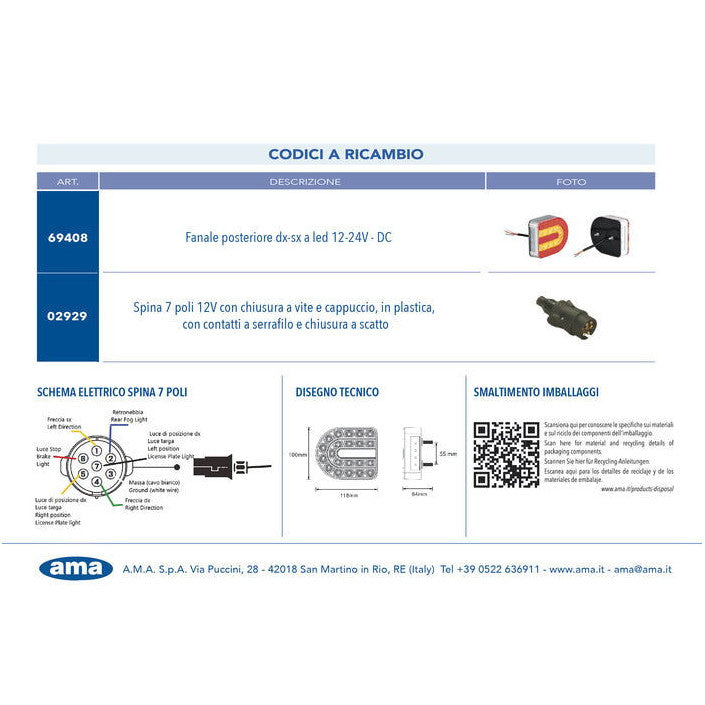 LED Bolt on Light Kit - 7.5mt Cable - AMAIreland - 