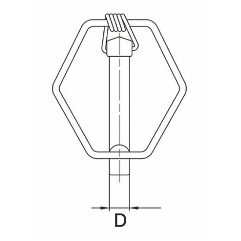 Linch Pin - Hexagonal - Pin ø 8.5mm - AMAIreland - 