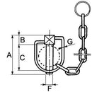 Linch Pins with Chain - Pin ø 10mm - AMAIreland - 