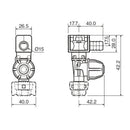 Nozzle Holder For Snap On Nuts - 15mm Hose Tail Type - AMAIreland - 