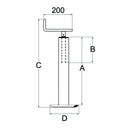Parking Jack Square Profile - L 710mm - 600Kg - AMAIreland - 