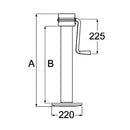 Parking Jacks with Side Winding Handle - Square Profile - AMAIreland - 