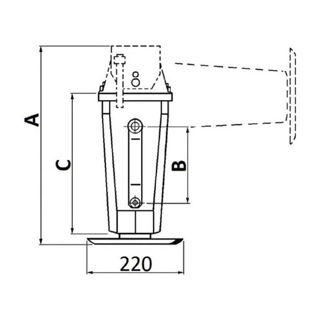 Parking Jacks with Swivel Connection Square Profile - Length 460mm - AMAIreland - 