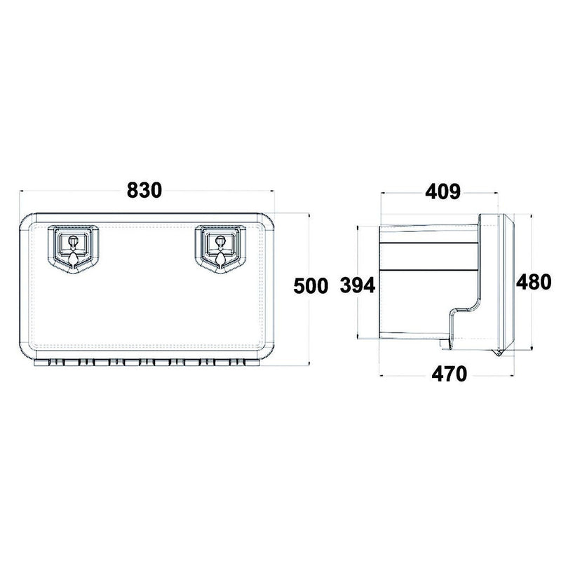 Plastic Tool Box - Double Lock - 119lt - AMAIreland - 