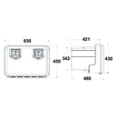 Plastic Tool Box - Double Lock - 77lt - AMAIreland - 