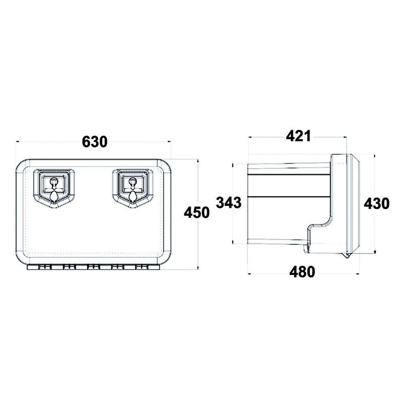 Plastic Tool Box - Double Lock - 77lt - AMAIreland - 