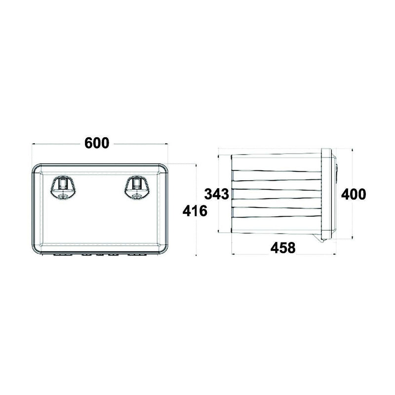 Plastic Tool Box - Double Lock - AMAIreland - 