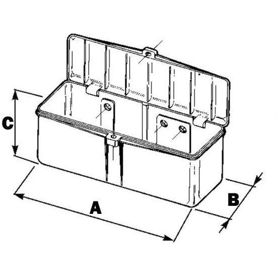 Plastic Tool Box - Height 136mm - AMAIreland - 
