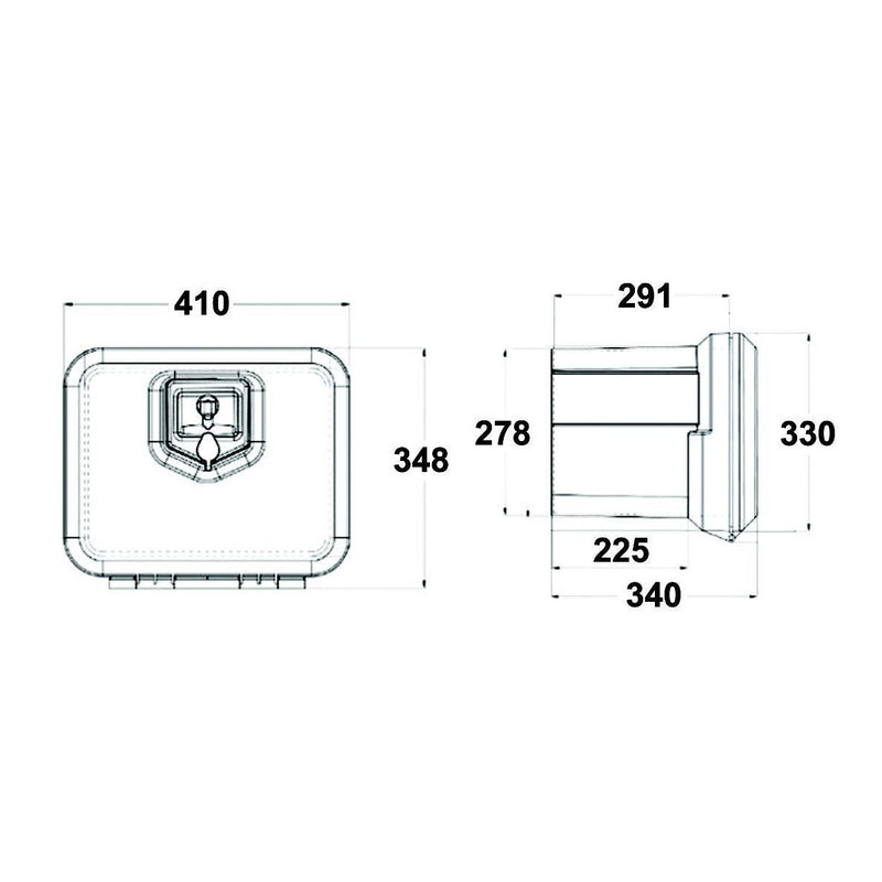 Plastic Tool Box - Single Lock - 29lt - AMAIreland - 
