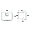 Plastic Tool Box - Single Lock - 39lt - AMAIreland - 